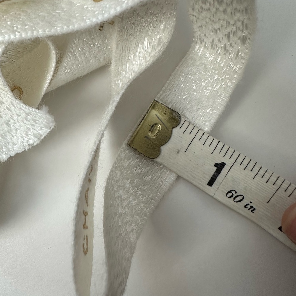 Chanel White Ribbon Accessory, 87” - Picture 2 of 2